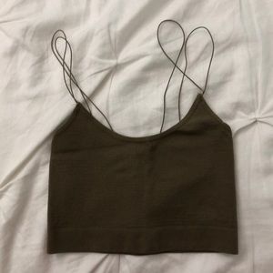 Urban Outfitters Green Crop Top